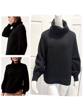 Aritzia The Group Babaton Adichie Sweater Black Oversized Wool Alpaca Size Small